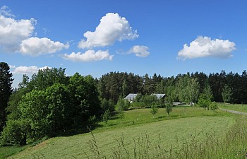 Pohled na penzion od Pohoře.